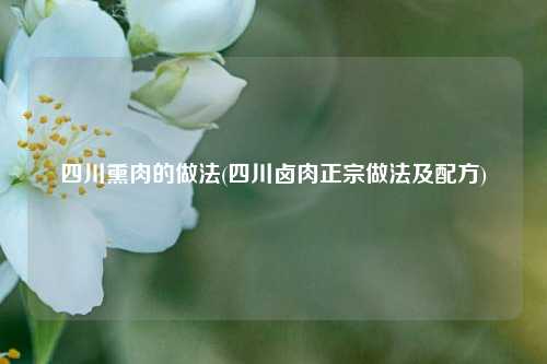 四川熏肉的做法(四川卤肉正宗做法及配方)